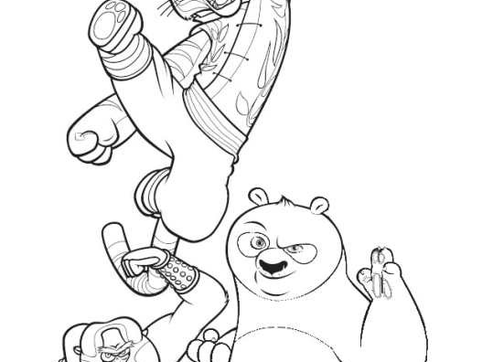 Coloriage : KungFu Panda en Coloriage Gratuit
